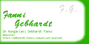 fanni gebhardt business card